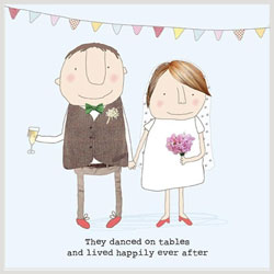 Rosie Made a Thing Dance on Tables Wedding Card