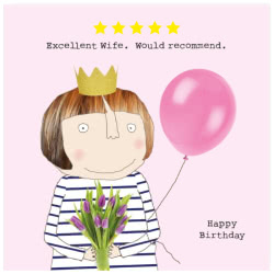 Rosie Made a Thing Five Star Wife Birthday Card