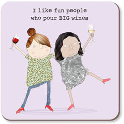 Fun People Big Wines Coaster