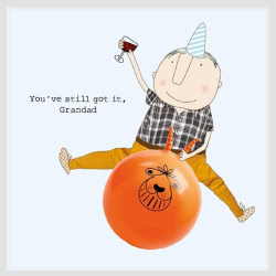 Grandad Spacehopper Greeting Card