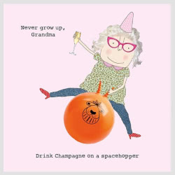 Rosie Made a Thing Grandma Spacehopper Greeting Card