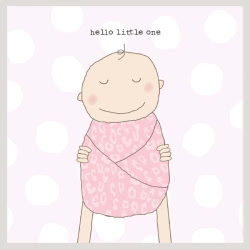 Hello Baby Girl Greeting Card