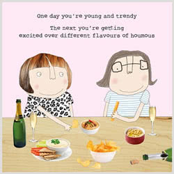 Rosie Made a Thing Houmous Greeting Card