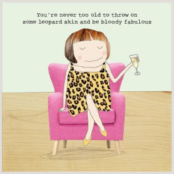 Rosie Made a Thing Leopard Skin Greeting Card