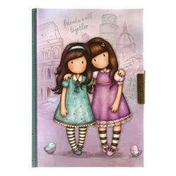 Friends Walk Together Lockable Notebook