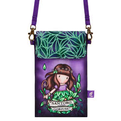 Gorjuss Ends Of The Earth Pocket Bag by Santoro. This compact Elements Pocket Bag has been designed to perfectly fit your phone or purse and to keep your other essentials safe. It can be worn cross-body or as a shoulder bag. The front is adorned  with the