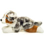 Teddy Hermann Australian Shepherd Lying 40cm Plush Toy side view