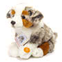 Australian Shepherd Puppy Sitting Soft Toy 22cm