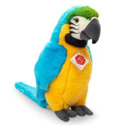 Introducing Teddy Hermann soft toy Blue & Yellow Parrot in a 26 cm size. Coming with vibrant blue fluffy fur, saffron yellow body, beady eyes, a grey beak with matching claws, and life-like details.