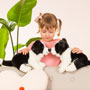 Teddy Hermann Border Collie Puppy Sitting 25cm Soft Toy held