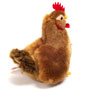 Teddy Hermann Brown Hen Soft Toy 16cm back