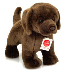 Teddy Hermann Brown Labrador Standing 30cm plush soft toy coming in a chocolte-brown fur body with upright curved tail, soft long ears and the most adorable cute looks.