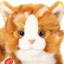 Teddy Hermann Ginger Tabby Cat Soft Toy Lying 20 cm  Face