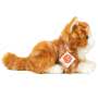 Teddy Hermann Ginger Tabby Cat Soft Toy Lying 20 cm  Side