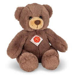 Introducing Teddy Hermann soft toy Chocolate Brown Teddy Bear in a 30 cm size. This adorable teddy comes with super-soft chocolate brown fur, perfect proportions, a rich cream muzzle and dark brown button nose.