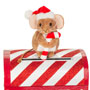 Teddy Hermann Christmas Mouse with Candy Cane Plush in situ