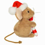 Teddy Hermann Christmas Mouse with Candy Cane Plush side view