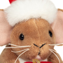 Teddy Hermann Christmas Mouse with Gift 11cm face