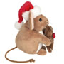 Teddy Hermann Christmas Mouse with Gingerbread Man Plush side view