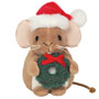 Christmas Mouse with Wreath 11cm Plush