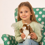 Teddy Hermann Dark Brown Sitting Bunny Soft Toy 20cm Held
