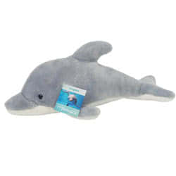 Teddy Hermann Dolphin soft toy in a 35 cm size. This special edition dolphin is part of the 'Yaqu Pacha' collection. Teddy Hermann has been supporting the nature conservation organization based in Nuremberg Zoo for many years.