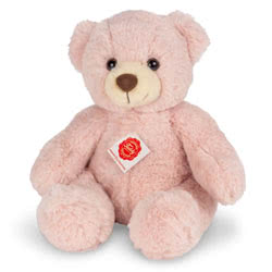 Teddy Hermann Dusty Rose Teddy Bear in a 30 cm size. Coming in a muted light pink, ruffled fur body with a cream muzzle and brown button nose. It is perfectly proportioned, and comes with the most adorable, cute looks.