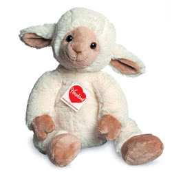 Introducing Teddy Hermann Frido Lamb soft toy in a 32 cm size. Coming in a lovely white-cream fur body with beige face, inner ears and hooves. Frido has horizontal ears which add to the adorable, cute looks.