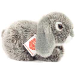 Teddy Hermann Grey Ram Rabbit soft toy in an 18 cm size. Another absolutely life like bunny! Coming with the softest, speckled grey and white fluffy fur, lop ears and adorable features.