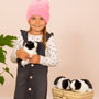 Teddy Hermann Guinea Pig Black and White 20cm Plush holding