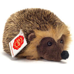 Teddy Hermann Hedgehog soft toy 15cm. Coming with soft mottled spines, a super cute face and snout, with amazingly realistic features! 