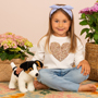 Teddy Hermann Jack Russell Terrier Puppy 28cm Soft Toy In Situ