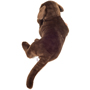 Teddy Hermann Labrador Chocolate Brown Lying 50cm back view