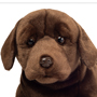 Teddy Hermann Labrador Chocolate Brown Lying 50cm head