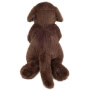 Teddy Hermann Labrador Chocolate Brown 32cm Lying Soft Toy Back
