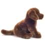 Teddy Hermann Labrador Sitting Dark Brown 25cm Soft Toy Side