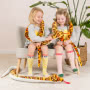 Teddy Hermann Orange & Yellow Snake 175 cm Soft Toy In Situ