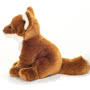Teddy Hermann Reddish Brown Sitting Fox 20cm Soft Toy side view