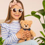 Teddy Hermann Sandy Teddy Bear with Star Scarf held