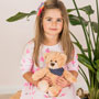 Teddy Hermann Sandy Teddy Bear with Star Scarf holding