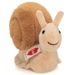 Teddy Hermanns Lotta Snail soft toy in a 20 cm size. Coming with soft cream body, fluffy beige shell with hand stitched details, two cute antennae and adorable smile.