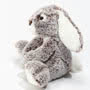 Teddy Hermann Grey Rabbit 21 cm Soft Toy Side