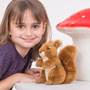 Teddy Hermann Squirrel 17cm Plush Soft Toy in situ