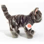 Teddy Hermann Standing Grey Tabby Cat 20cm Soft Toy side view