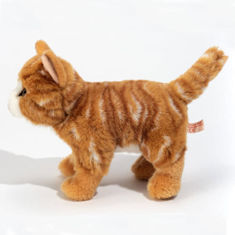 Teddy Hermann Standing Red Tabby Cat Soft Toy 20cm