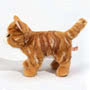 Teddy Hermann Standing Ginger Tabby Cat Soft Toy 20cm side view