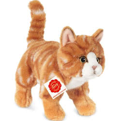 Standing Red Tabby Cat Soft Toy 20cm