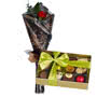 Belgian Chocolates and Red Rose Small Image