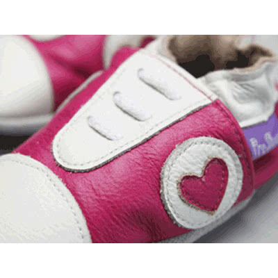 Baby Pre ShoesPink Hearts Leather Shoes