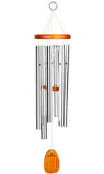 Woodstock Amazing Grace Wind Chime  medium.
It comes with six silver tubes, which hang from a cherry wood 
top and matching wind catcher. The chime is tuned to the opening notes of Amazing Grace and strung with a UV-resistant nylon line.
